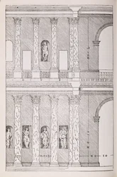 Römische Piazza, Illustration aus einer Faksimile-Kopie von 